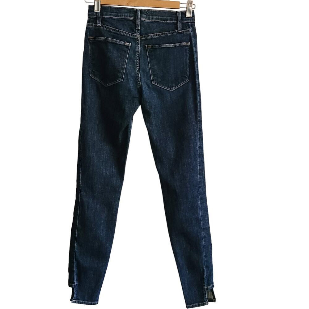 FRAME Le High Skinny Side Step Ankle Crop Jeans LHSKSS133 Harway Women's 24 - Picture 3 of 12